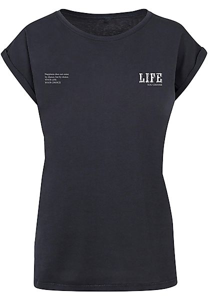 Merchcode T-Shirt "Merchcode Damen Ladies Life Extended Shoulder Tee", (1 t günstig online kaufen