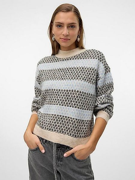 Vero Moda Strickpullover VMTRIXIE LS HIGHNECK PULLOVER GA BOO mit Strickmus günstig online kaufen