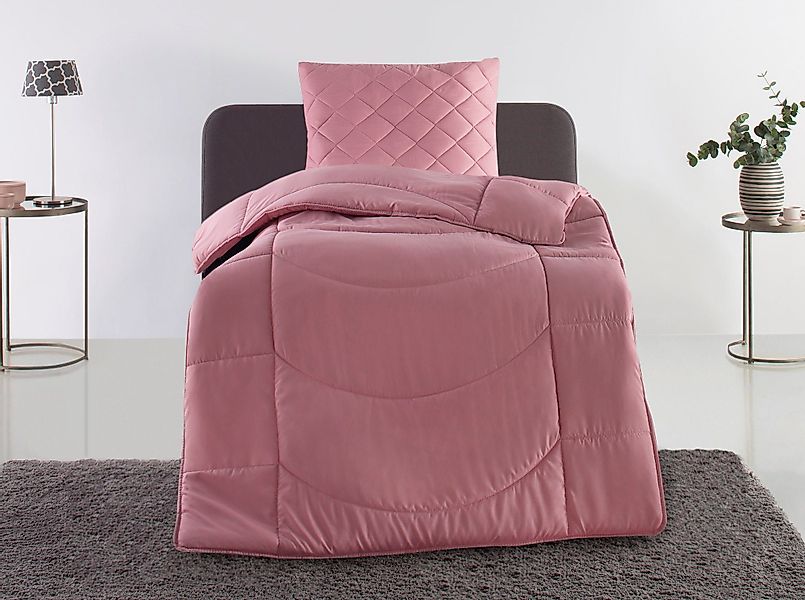 my home Steppbett + Kopfkissen »Microlux, Bettdecke 135x200 cm, 155x220 cm« günstig online kaufen