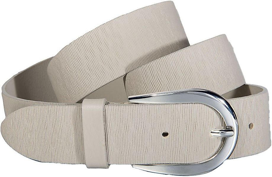 Silbergift Ledergürtel Schraffiert, Silber-Hufeisenschließe günstig online kaufen