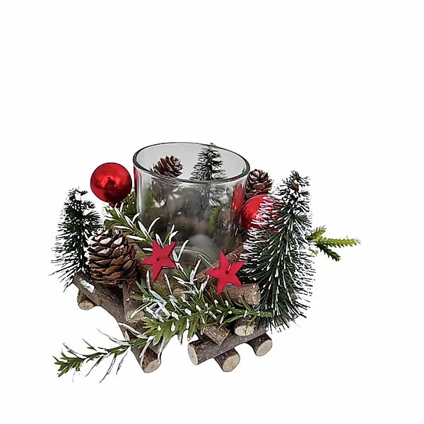 Boltze Windlicht Lilith Rund 17 cm x 17 cm x 12,5 cm Mehrfarbig günstig online kaufen