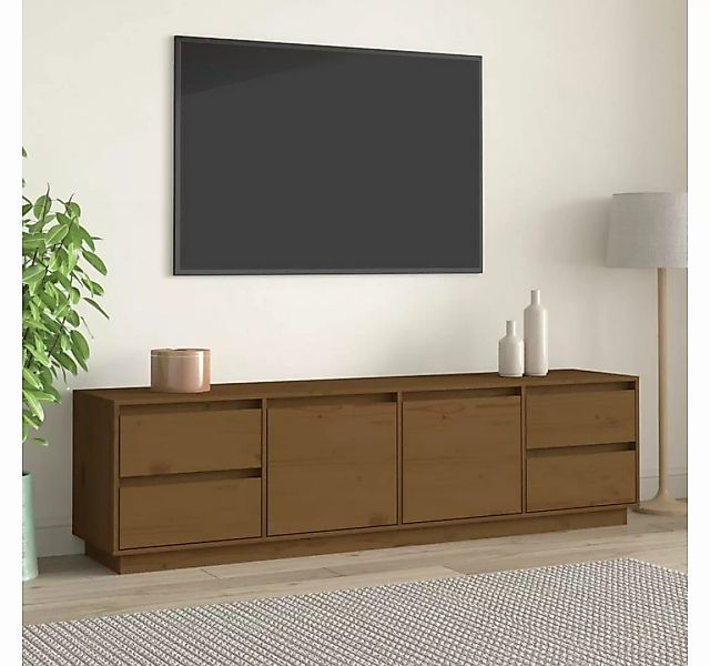 furnicato TV-Schrank Honigbraun 176x37x47,5 cm Massivholz Kiefer günstig online kaufen