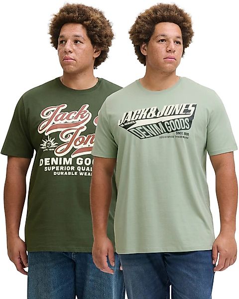 Jack & Jones PlusSize Print-Shirt (2er-Pack) günstig online kaufen