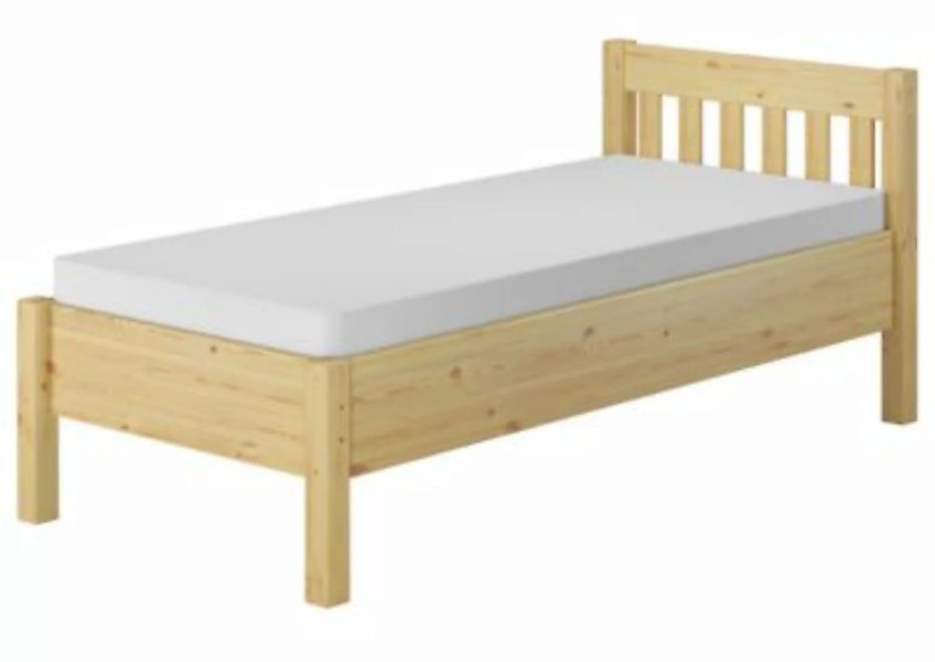 Erst-Holz® Bett hoch 90x200 Kiefer massiv mit Rollrost u. Matratze natur Gr günstig online kaufen