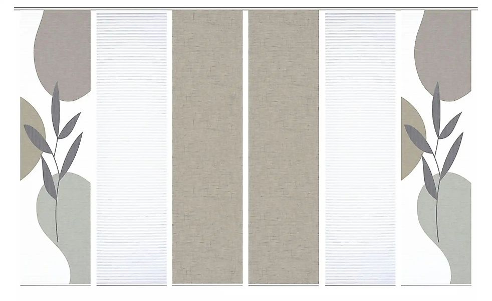 HOME in green Schiebevorhang   ¦ silber ¦ Synthetik ¦ Maße (cm): B: 60 H: 2 günstig online kaufen