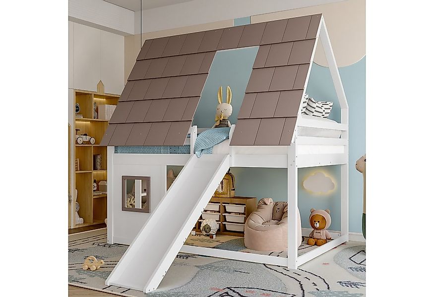 STILVORA Kinderbett 140X200 Jugendbett in Hausform,Kinderbett mit Dach,Leit günstig online kaufen