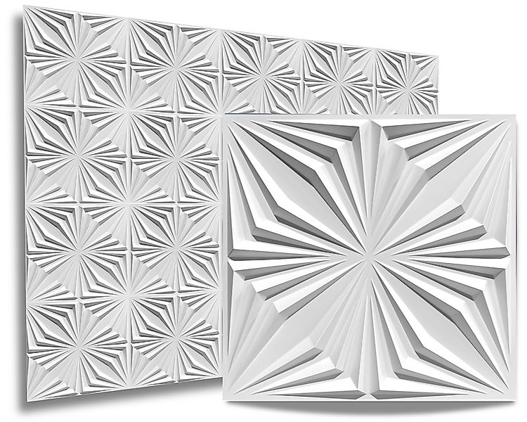 IKHEMalarka 3D Wandpaneel 3D Paneele PVC Kunststoffpaneele, BxL: 50,00x50,0 günstig online kaufen