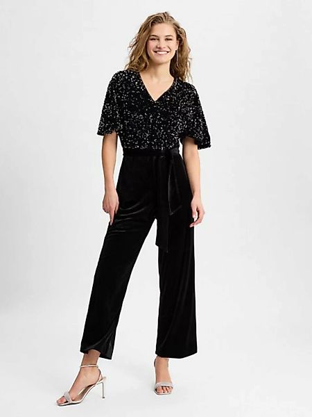 s.Oliver BLACK LABEL Overall Jumpsuit aus Samt mit Pailletten günstig online kaufen