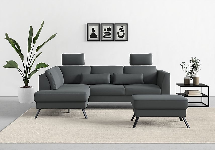 sit&more Ecksofa "Lindholm L-Form", mit Sitztiefenverstellung und Federkern günstig online kaufen