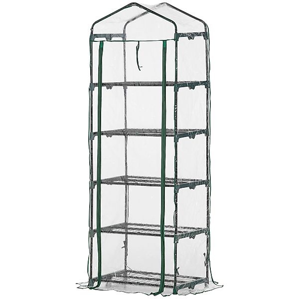 Outsunny Foliengewächshaus Mini-Gewächshaus mit 5 Regale, günstig online kaufen