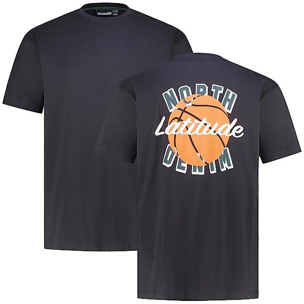 North T-Shirt mit Rückenprint Farbe schwarz Größe: 5XL günstig online kaufen