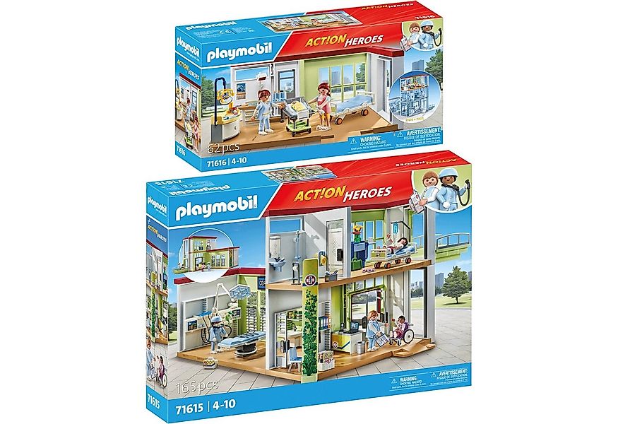 Playmobil® 71615-16 2er-Set Modernes Krankenhaus + Entbindungsstation Konst günstig online kaufen