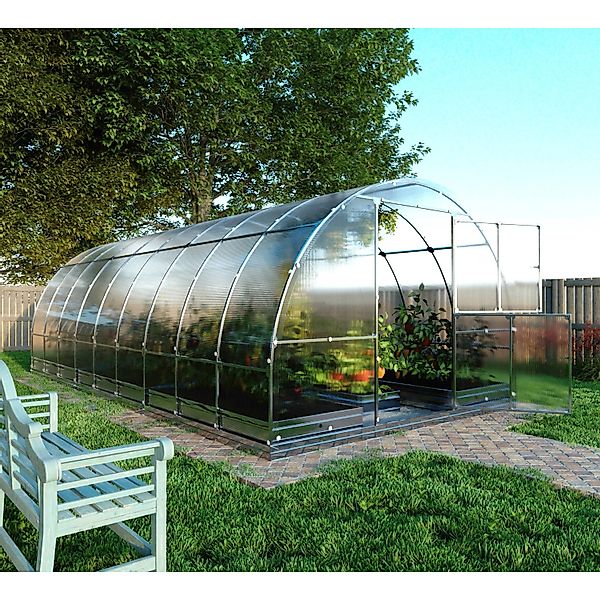 Klasika Greenhouses Tube KLASIKA Gewächshaus 18m², 3m x 6m mit 6 mm Polycar günstig online kaufen