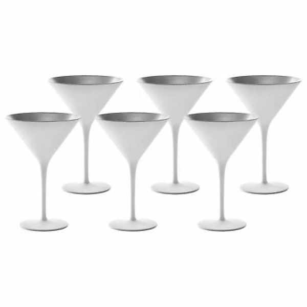 ELEMENTS Cocktailschale Weiß-Silber 6er Set Cocktailgläser silber/weiß günstig online kaufen