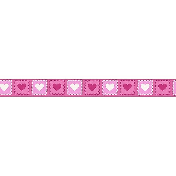 Bricoflor Kinderzimmer Wandbordüre in Pink Herz Tapeten Bordüre Ideal für M günstig online kaufen