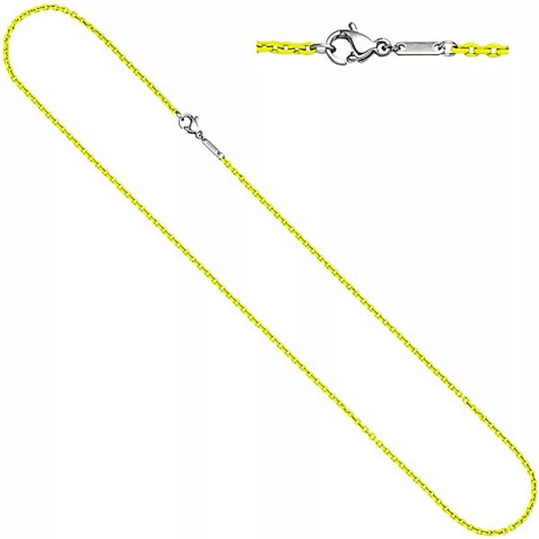 SIGO Rundankerkette Edelstahl gelb lackiert 42 cm Kette Halskette Karabiner günstig online kaufen
