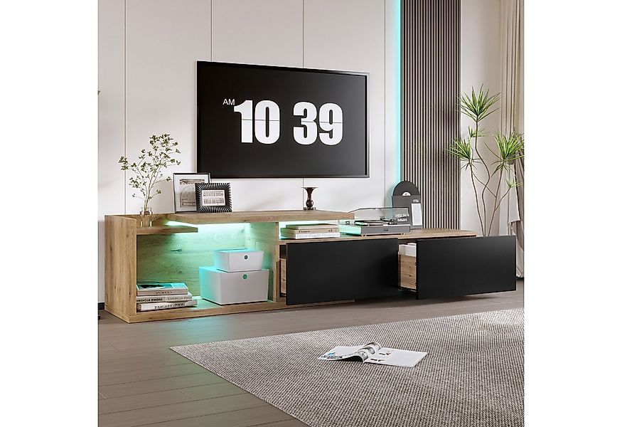 REDOM TV-Schrank mit LED-Licht & beweglichem Modul, Flexibel bis 2m erweite günstig online kaufen