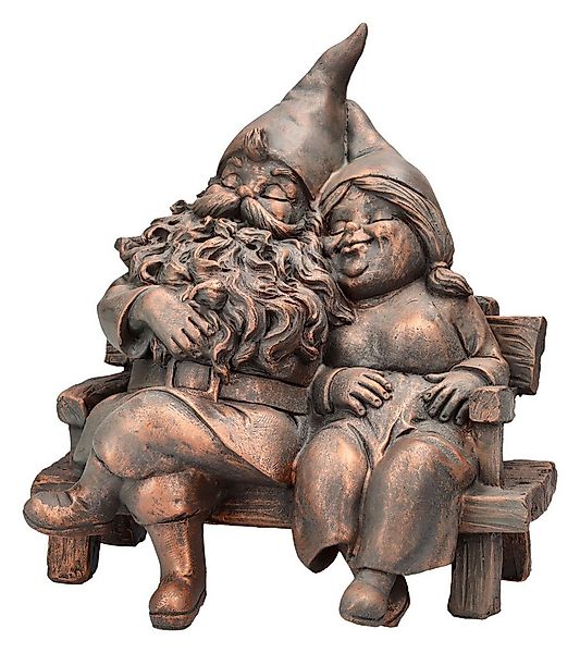 Figuren Shop GmbH Gartenzwerg Gartenzwerg Figur - Paar auf Bank - Fantasy D günstig online kaufen