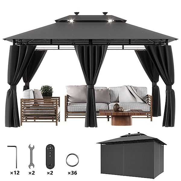 HOMALL Pavillon Gazebo Zelt 298*298CM wetterfestes günstig online kaufen