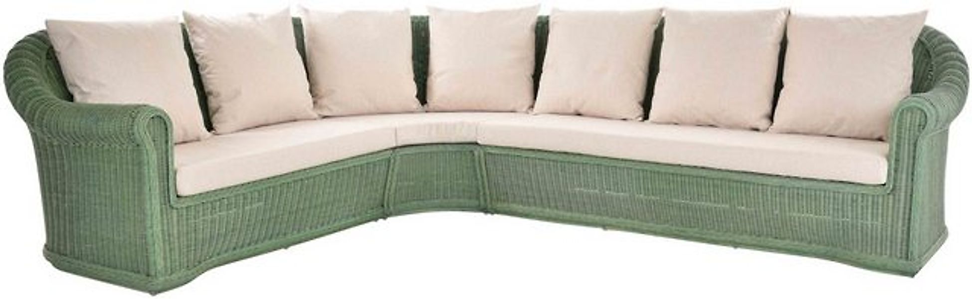 Krines Home Ecksofa Exklusives Ecksofa Mons aus echtem Rattan Wohnzimmer Co günstig online kaufen