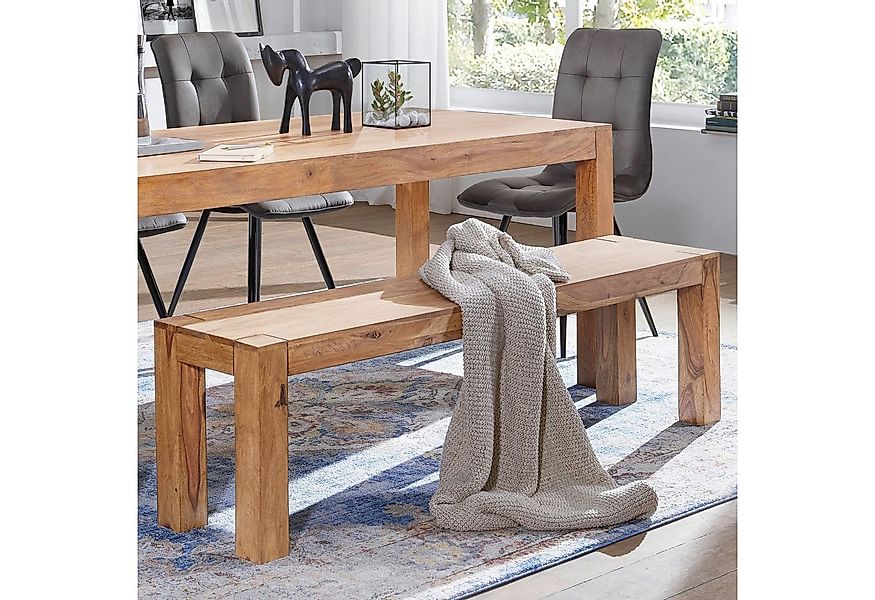 Wohnling Essbank Akazie Massivholz Esszimmer Sitzbank MUMBAI Bank 180 x 35 günstig online kaufen