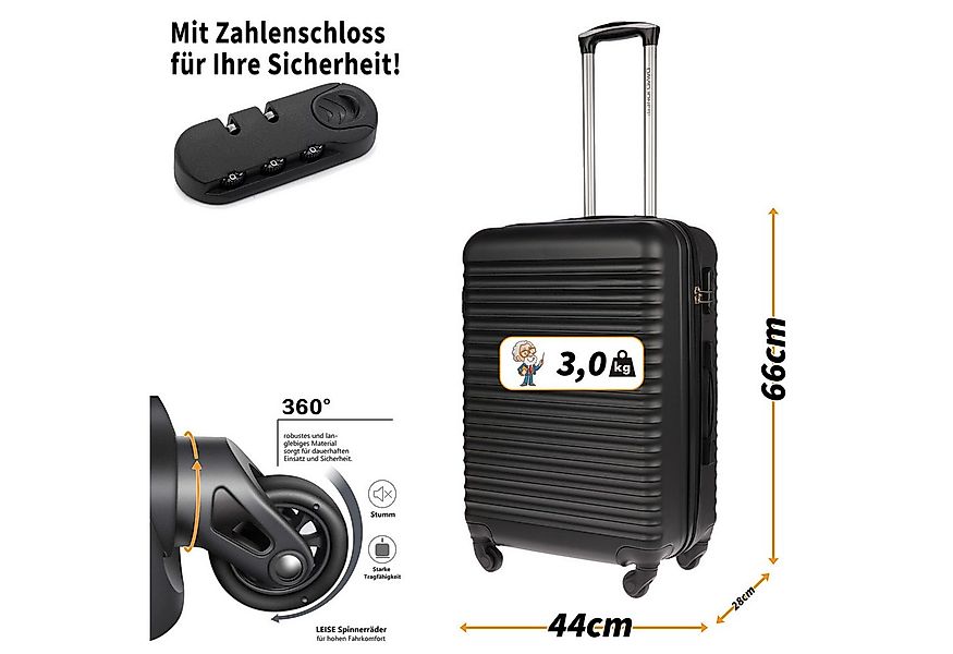 Christian Wippermann Business-Trolley Koffer Grösse L Reisekoffer 80L Volum günstig online kaufen