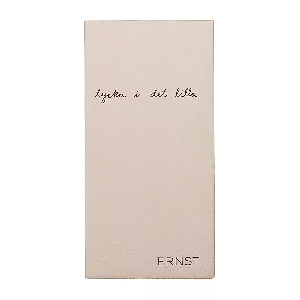 Ernst Serviette mit Zitat Lycka i det lilla 20er Pack Natur-schwarz günstig online kaufen
