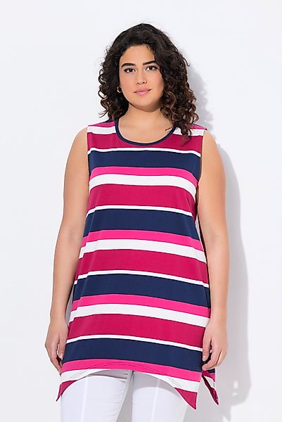 Ulla Popken T-Shirt Longtop Ringel A-Linie günstig online kaufen
