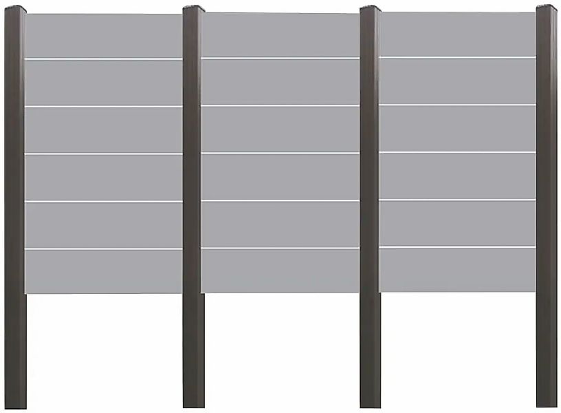 Tetzner & Jentzsch Sichtschutzelement "ROUNDROCK 1" Satiniertes Glas in Alu günstig online kaufen
