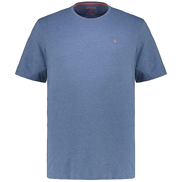 Jack&Jones T-Shirt mit Label-Stickerei Farbe jeansblau Größe: 8XL günstig online kaufen