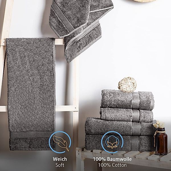 Komfortec Handtuch Set 100% Baumwolle, 470 günstig online kaufen