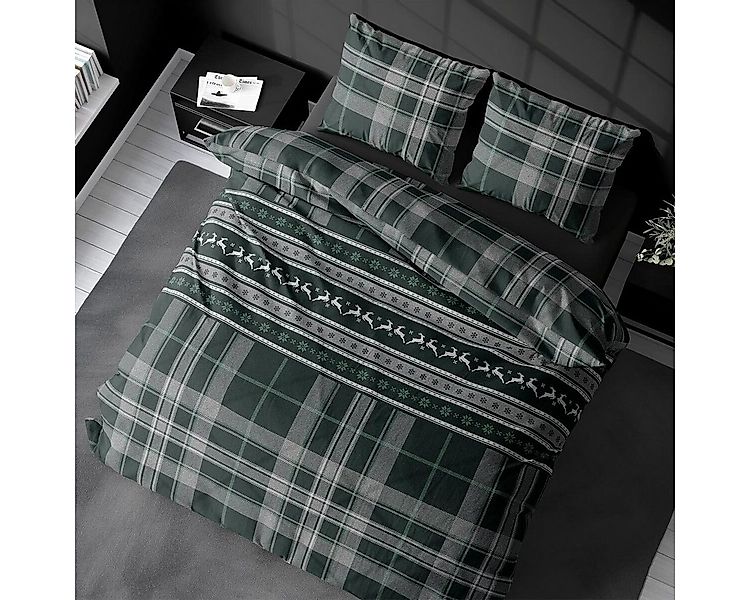 TRAUMSCHLAF Bettwäsche Hirsche, Flanell, 2 teilig, Hochwertige Flanell Bett günstig online kaufen