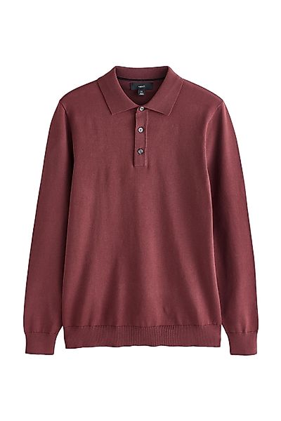 Next Langarm-Poloshirt Langärmeliges Slim Fit Poloshirt günstig online kaufen