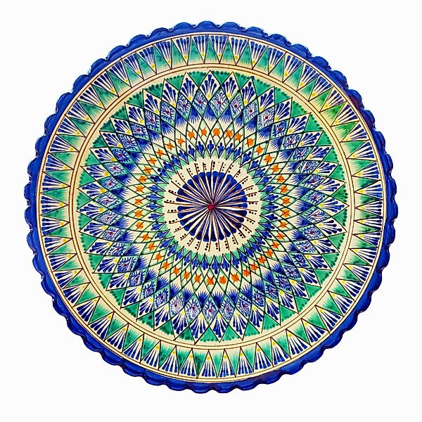 4BIG.fun Dekoteller Rishtan Lagan Ø42 cm günstig online kaufen