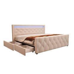 HOME DELUXE Polsterbett VELARA (inkl. Stauraum, günstig online kaufen