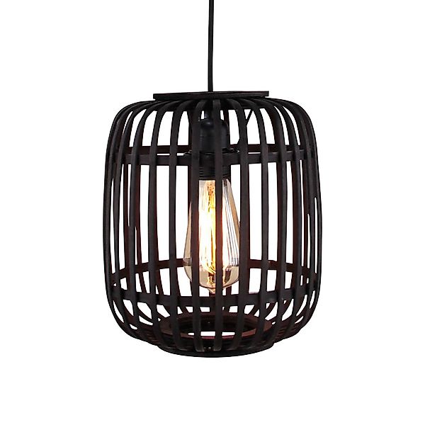 Hängelampe Woodrow mit Bambus-Käfigschirm günstig online kaufen