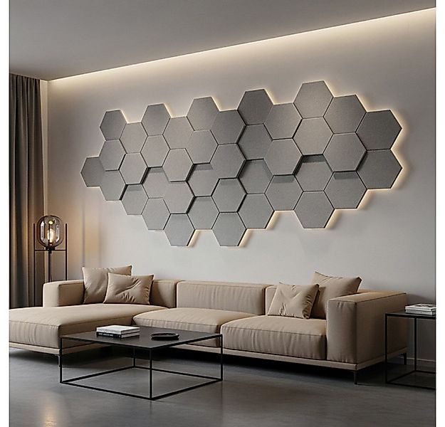 HOME DELUXE Akustikplatte Hexagon selbstklebend SILENT, (15-St) günstig online kaufen