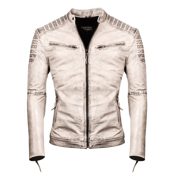 PAULGOS Lederjacke Herren Jacke Übergangsjacke Biker günstig online kaufen