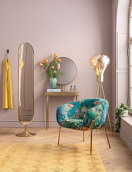 Kare Design Wandspiegel Standspiegel Curve Brass günstig online kaufen
