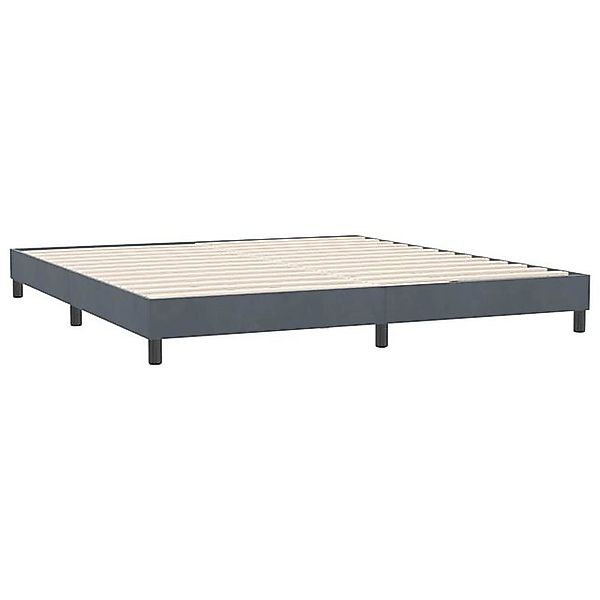 vidaXL Bett Boxspringbett ohne Matratze Dunkelgrau 180x210 cm Samt günstig online kaufen