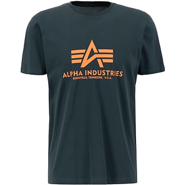 Alpha Industries  T-Shirts & Poloshirts Basic T-Shirt - dark petrol günstig online kaufen
