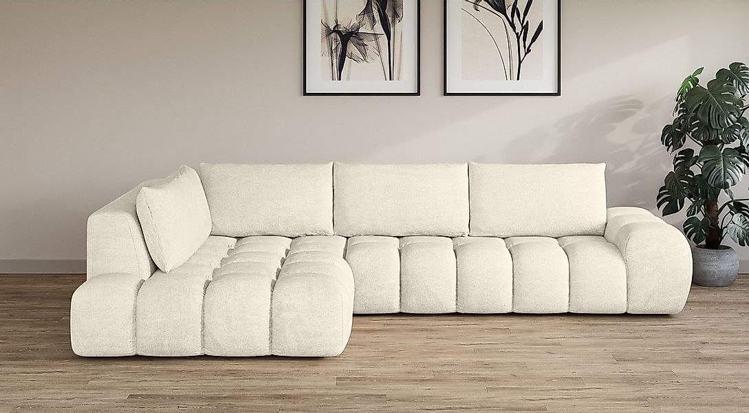 OTTO home Ecksofa AZITA L-Form, XXL 352 cm Designsofa in Bubble-Opitk, lose günstig online kaufen