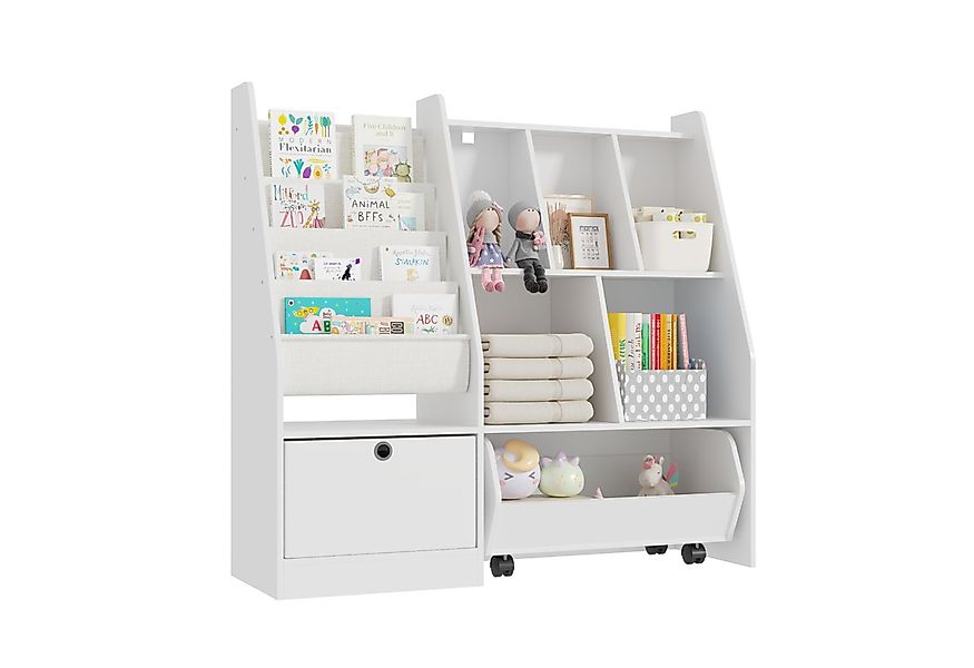 FUFU&GAGA Standregal Spielzeug- und Bücherregal für Kinder, Weiß, MDF, 100× günstig online kaufen