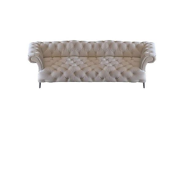 JVmoebel Chesterfield-Sofa Wohnzimmer Weiß Set 3tlg Design Modern Polstermö günstig online kaufen