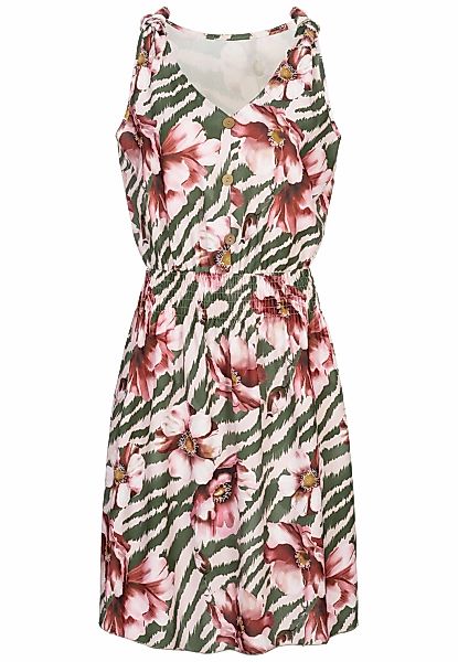 CLOUD 5IVE Shirtkleid "CLOUD 5IVE Dress with buttons and knot details flowe günstig online kaufen