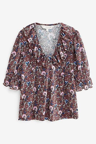 Next Blusenshirt Savannah Miller Langarm-Bluse mit Rüschenbesatz (1-tlg) günstig online kaufen