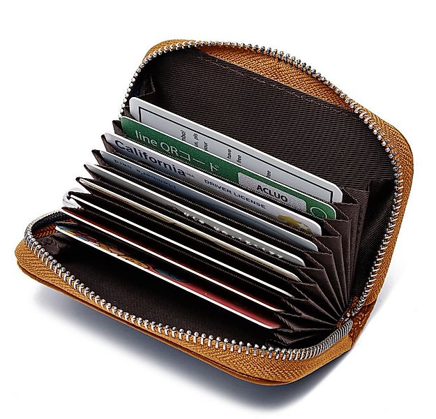 Fomax Geldbörse aus Leder, elegantes Kartenetui 100% Echtleder, Etui für vi günstig online kaufen