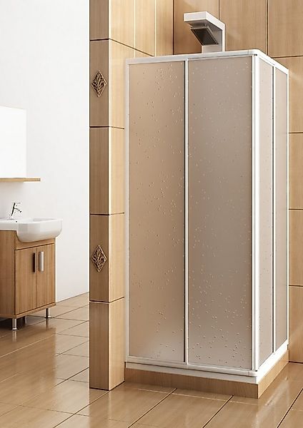 Duschmeister Eckdusche Kunstglas-Eckeinstieg Schiebetür für Breite variabel günstig online kaufen