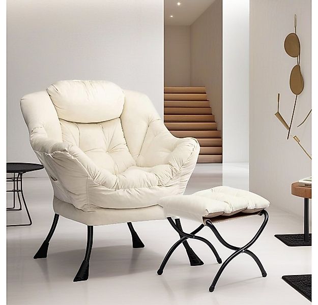 HollyHOME Relaxsessel Armlehnensessel, Ohrensessel mit Hocker (2er-Set, bes günstig online kaufen