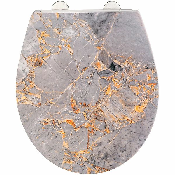 WENKO WC-Sitz Grey Marble, mit Relief, günstig online kaufen